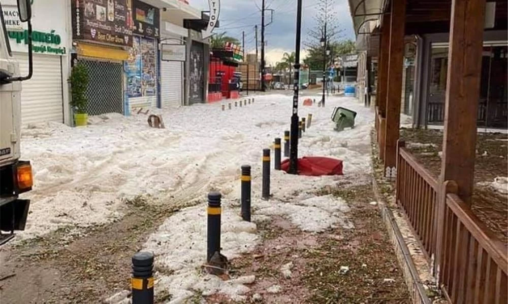 Χαλαζοπτώσεις στην Πέλλα προκάλεσαν ζημιές σε καλλιέργειες